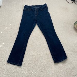 Dark denim, bootcut jeans. Size 10